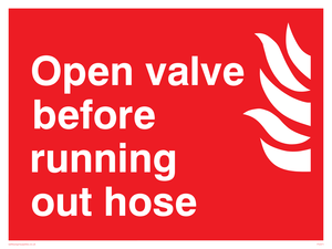 FV371: open valve before running out hose