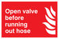 FV371: open valve before running out hose
