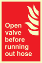 FV371: open valve before running out hose