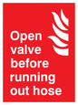 FV371: open valve before running out hose