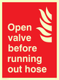 FV371: open valve before running out hose