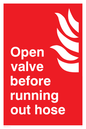FV371: open valve before running out hose