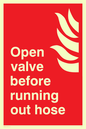 FV371: open valve before running out hose