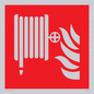 FV647: Fire hose reel and flames sign