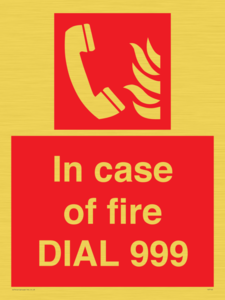 FV7145: In case of fire DIAL 999