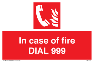 FV7145: In case of fire DIAL 999