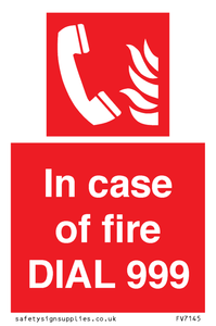 FV7145: In case of fire DIAL 999
