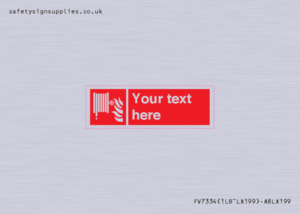 FV7334: Custom Fire hose reel Sign