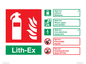 FZ13750: LITH-EX Fire Extinguisher Identification Sign
