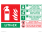 FZ13750: LITH-EX Fire Extinguisher Identification Sign