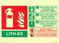 FZ13750: LITH-EX Fire Extinguisher Identification Sign