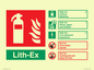 FZ13750: LITH-EX Fire Extinguisher Identification Sign