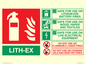 FZ13750: LITH-EX Fire Extinguisher Identification Sign