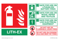 FZ13750: LITH-EX Fire Extinguisher Identification Sign