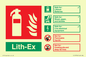 FZ13750: LITH-EX Fire Extinguisher Identification Sign