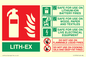 FZ13750: LITH-EX Fire Extinguisher Identification Sign