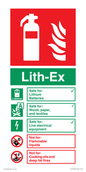 FZ13750: LITH-EX Fire Extinguisher Identification Sign