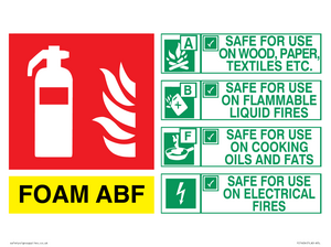 FZ1404: ABF Foam Fire Extinguisher Identification Sign