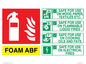 FZ1404: ABF Foam Fire Extinguisher Identification Sign