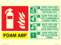FZ1404: ABF Foam Fire Extinguisher Identification Sign