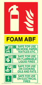 FZ1404: ABF Foam Fire Extinguisher Identification Sign