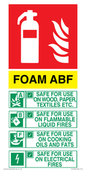 FZ1404: ABF Foam Fire Extinguisher Identification Sign