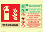 FZ14830: WET CHEMICAL Fire Extinguisher Identification Sign