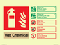 FZ14830: WET CHEMICAL Fire Extinguisher Identification Sign