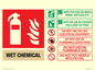 FZ14830: WET CHEMICAL Fire Extinguisher Identification Sign