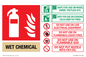FZ14830: WET CHEMICAL Fire Extinguisher Identification Sign