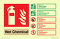 FZ14830: WET CHEMICAL Fire Extinguisher Identification Sign