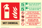 FZ14830: WET CHEMICAL Fire Extinguisher Identification Sign