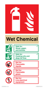 FZ14830: WET CHEMICAL Fire Extinguisher Identification Sign