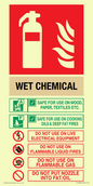FZ14830: WET CHEMICAL Fire Extinguisher Identification Sign