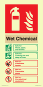 FZ14830: WET CHEMICAL Fire Extinguisher Identification Sign