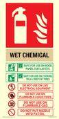 FZ14830: WET CHEMICAL Fire Extinguisher Identification Sign