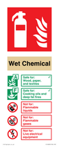FZ14830: WET CHEMICAL Fire Extinguisher Identification Sign