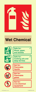 FZ14830: WET CHEMICAL Fire Extinguisher Identification Sign