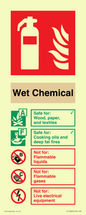 FZ14830: WET CHEMICAL Fire Extinguisher Identification Sign