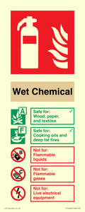FZ14830: WET CHEMICAL Fire Extinguisher Identification Sign