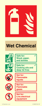 FZ14830: WET CHEMICAL Fire Extinguisher Identification Sign