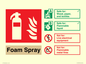 FZ15599: Foam Spray Fire Extinguisher Identification Sign