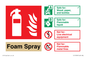 FZ15599: Foam Spray Fire Extinguisher Identification Sign