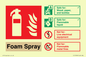 FZ15599: Foam Spray Fire Extinguisher Identification Sign