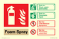 FZ15599: Foam Spray Fire Extinguisher Identification Sign