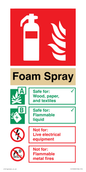 FZ15599: Foam Spray Fire Extinguisher Identification Sign