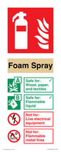 FZ15599: Foam Spray Fire Extinguisher Identification Sign