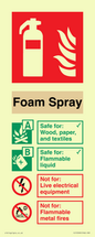 FZ15599: Foam Spray Fire Extinguisher Identification Sign