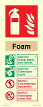 FZ15946: Foam Fire Extinguisher Identification Sign
