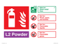 FZ15958: L2 Powder Fire Extinguisher Identification Sign
